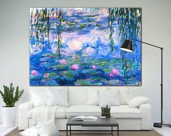 Monet Water Lilies Ready to Hang Canvas Print