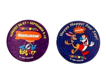 1995 WPF POG Set: Nickelodeon Ren & Stimpy Toys R Us Collector Item