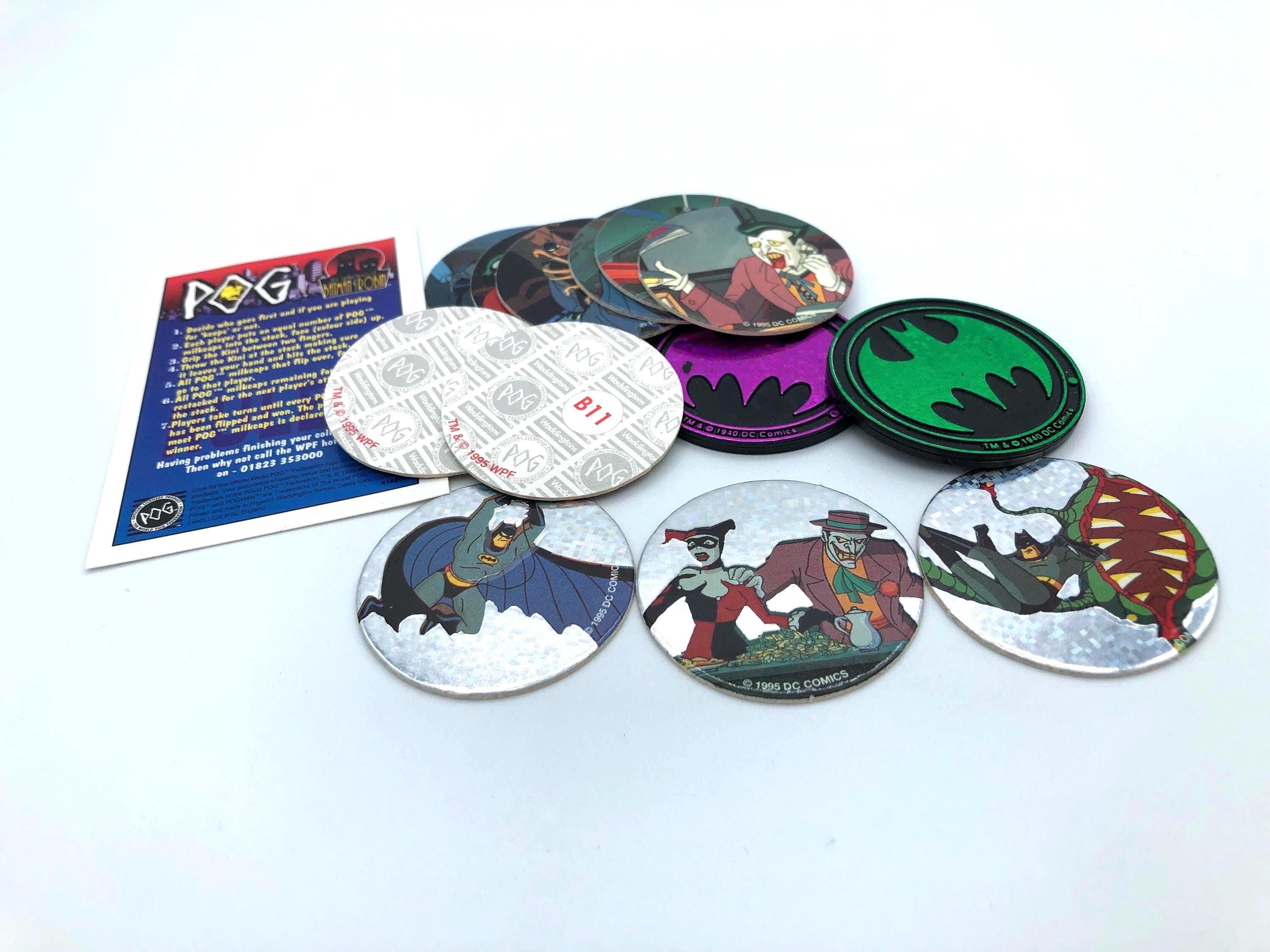 World POG Federation Batman and Robin Vintage Pogs & Slammers by