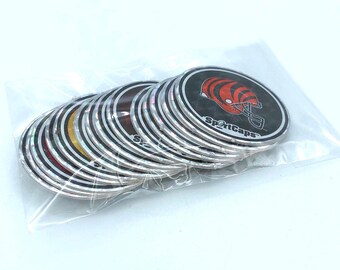 Vintage Football Teams Pogs from the 90’s by SportCaps