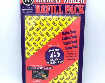 Vintage 1995 POG Milkcap Maker Refill Pack of 75 blank pogs