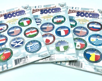 Vintage 90s International Soccer Pogs, C Clarke Collector Series milkcaps
