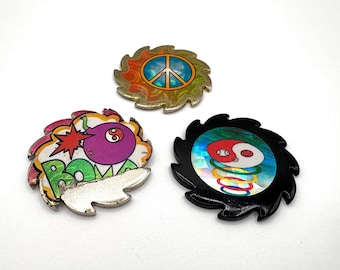 Vintage 90’s Pog Slammers Saw Blade Metal milk cap hitters