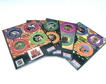 Complete Set of WPF POGS, 1995 Save the Tiger by Exxon National Wildlife Foundation