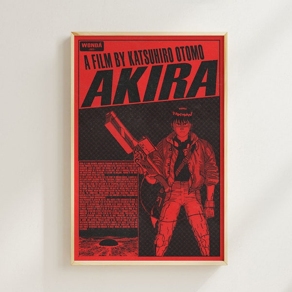 Akira Movie Poster, Quality Canvas Print, Custom Poster Print, Movie Wall Art,  Home decoration painting, Poster gift