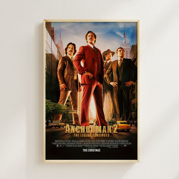 Anchorman Movie Poster, Quality Canvas Print, Custom Poster Print, Movie Wall Art, Home decoration painting, Poster gift