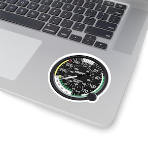 Airspeed Indicator Aviation Kiss-Cut Sticker