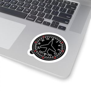 Heading Indicator Aviation Kiss-Cut Sticker
