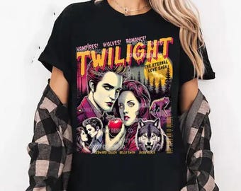 Twilight Shirt Limited Vintage T-shirt, Unisex Sweatshirt, Twilight Fans Homage Hoodie, Gift For Book Lover Twilight Saga Comic Retro