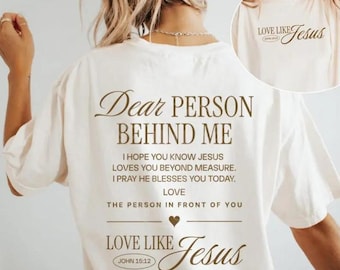 Dear Person Behind Me Hoodie, You are Enough T-shirt for Friends and Family, Kindness Shirt, Mental Health Matters Sweatshirt