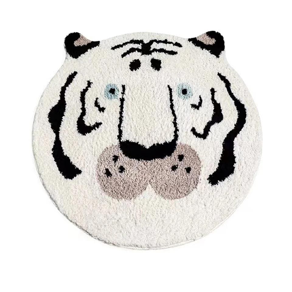 Latch Hook Kits For Kids Colaxi DIY Latch Hook Rug Kit - White Tiger Design  24x16 Inch Craft Project Rug Making Craft Colaxi 写真、DIYプロジェクト、