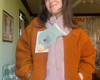 Duck Crochet Scarf - Multiple Color/Bird Options, No-Sew, Beginner PATTERN