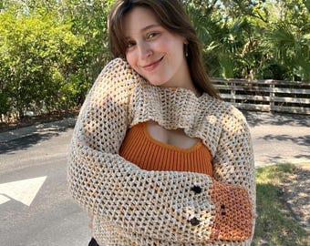 Duck Bolero Crochet Sleeves - PATTERN