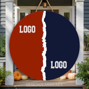 Custom House Divided Wooden Door Sign, House Divided Football Sign, House Divided College Sign, Basketball Team,Hockey Team,Sport Lover Gift