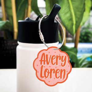 Custom Kids Name Bulk Personalized Bag Tag, Custom Acrylic Backpack Tag, Water Bottle Tag, Diaper Bag, Lunchbox Name Tag, School Name Plate