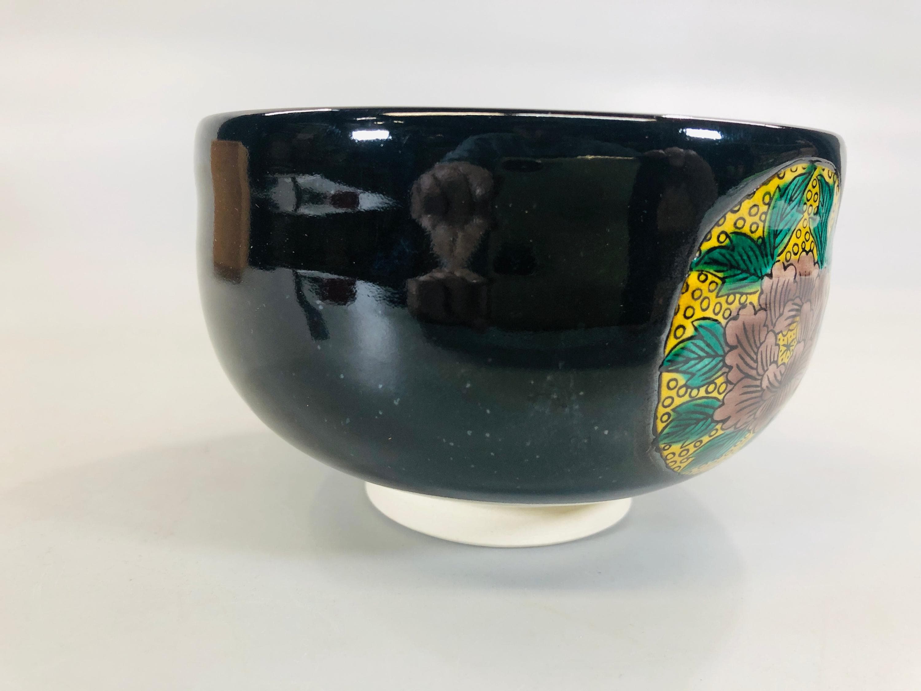 Y5540 茶碗 九谷焼 銘箱 色絵 日本アンティーク 茶道用碗 - Etsy 日本
