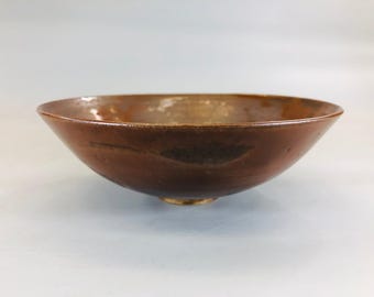 夏茶南　 Y5586 TEA CADDY Pure Copper canister CHATAKU dish signed box