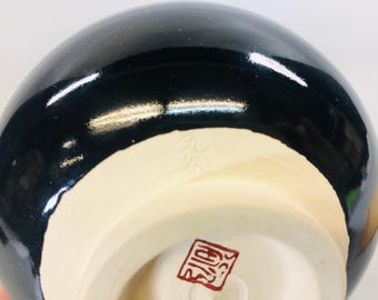 Y5540 茶碗 九谷焼 銘箱 色絵 日本アンティーク 茶道用碗 - Etsy 日本