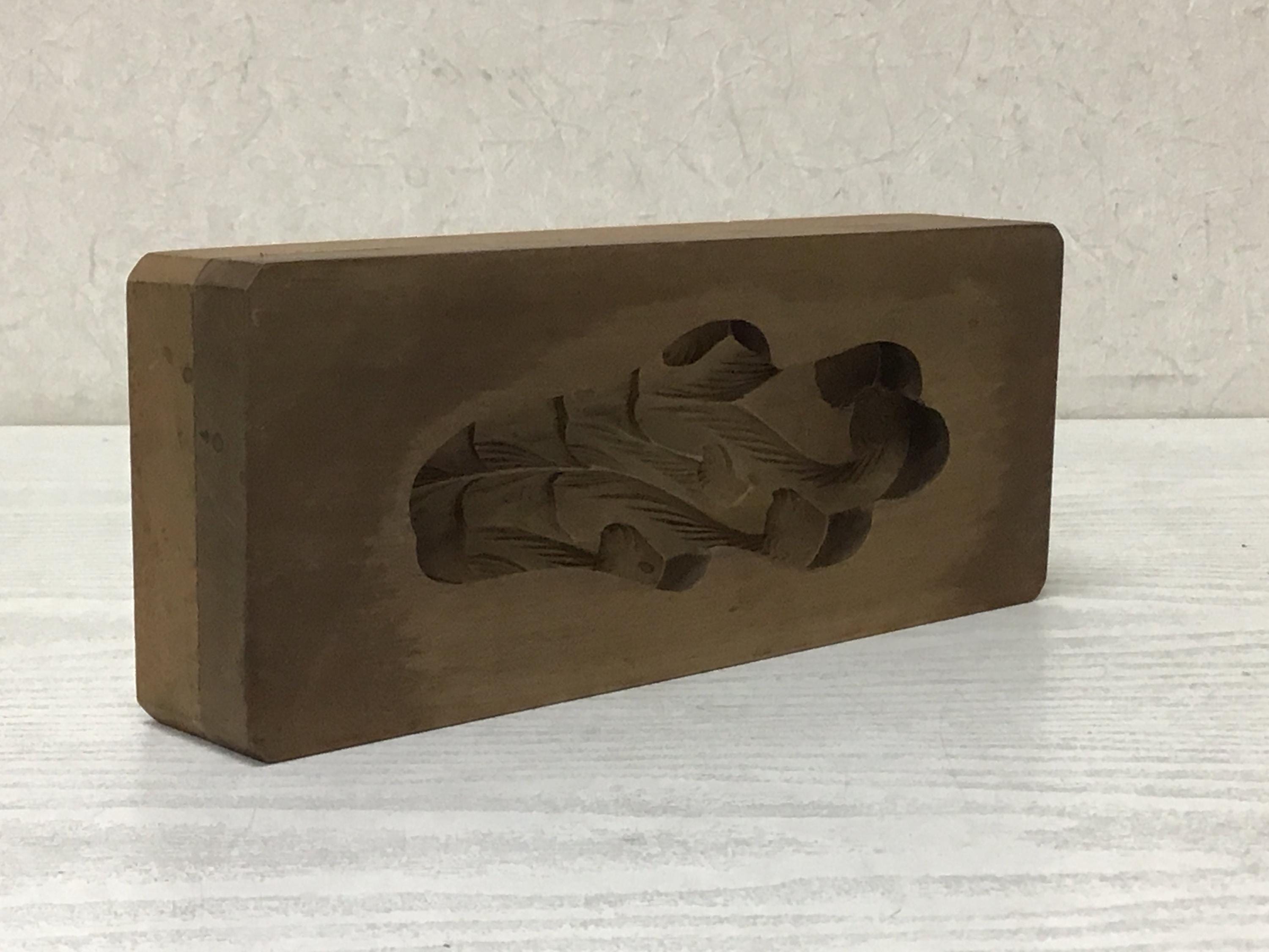 Y2559 KASHIGATA Bracken Pattern Japanese Vintage Wooden Pastry