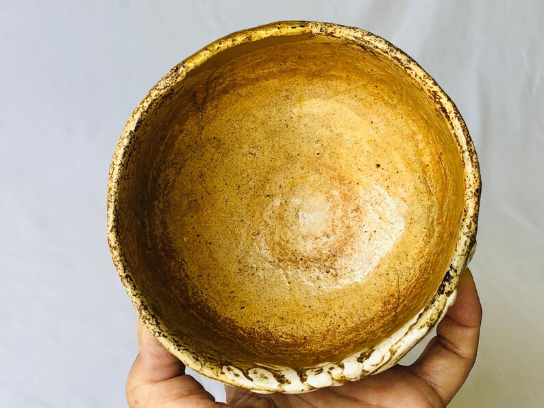 Y4704 CHAWAN Raku-ware Kintsugi Signed Box Japan Antique Tea Ceremony ...