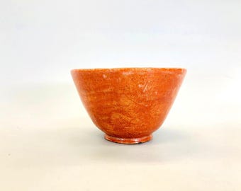Y5393 茶碗 楽焼 赤 銘筒 日本製 アンティーク 茶道具 - Etsy 日本