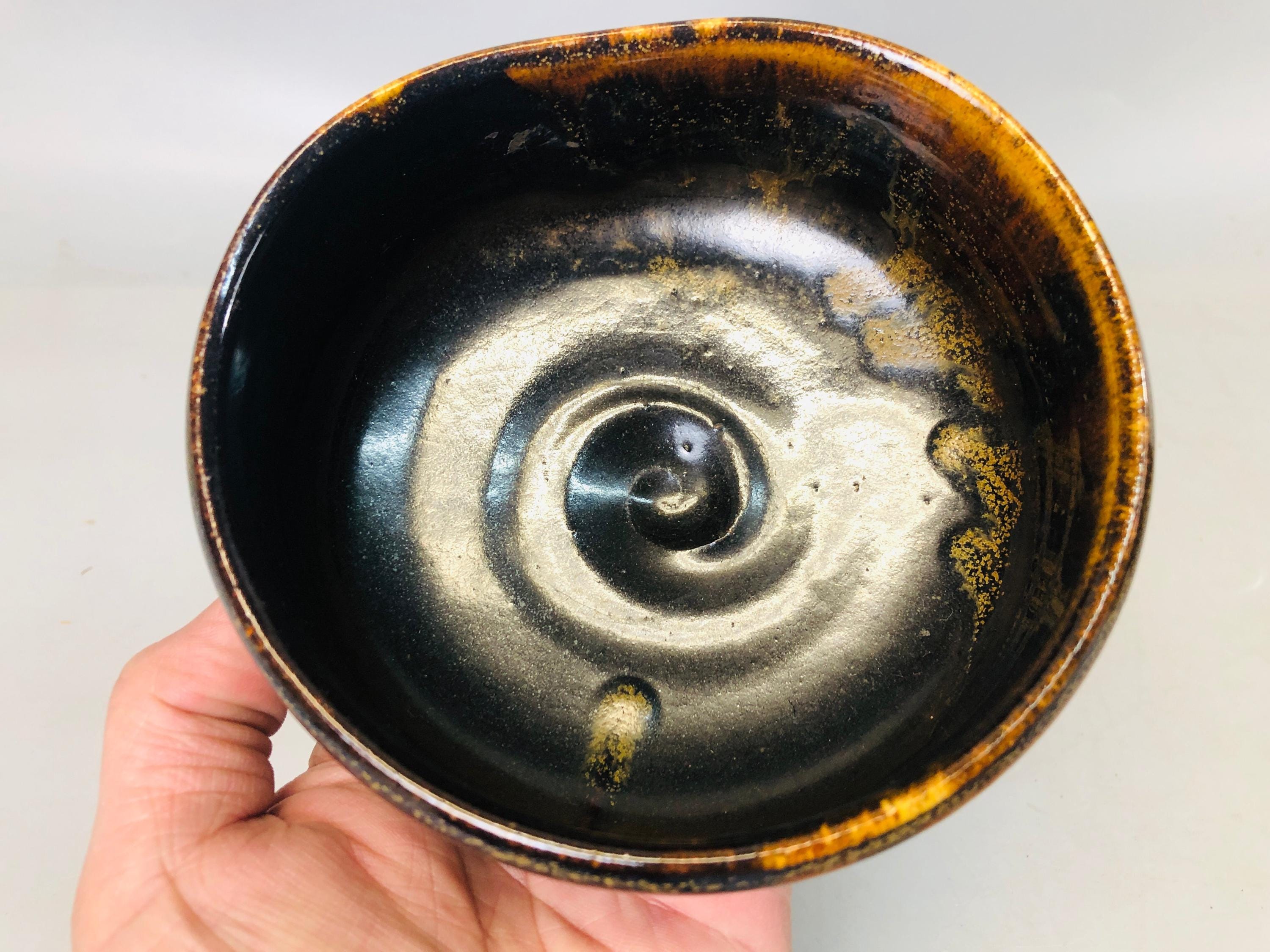 ちゃや Y7555 CHAWAN Seto-ware Bowl Signed Box Japan Antique Tea
