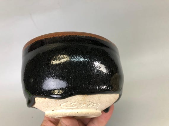 Y7555 CHAWAN Seto-ware Bowl Signed Box Japan Antique Tea