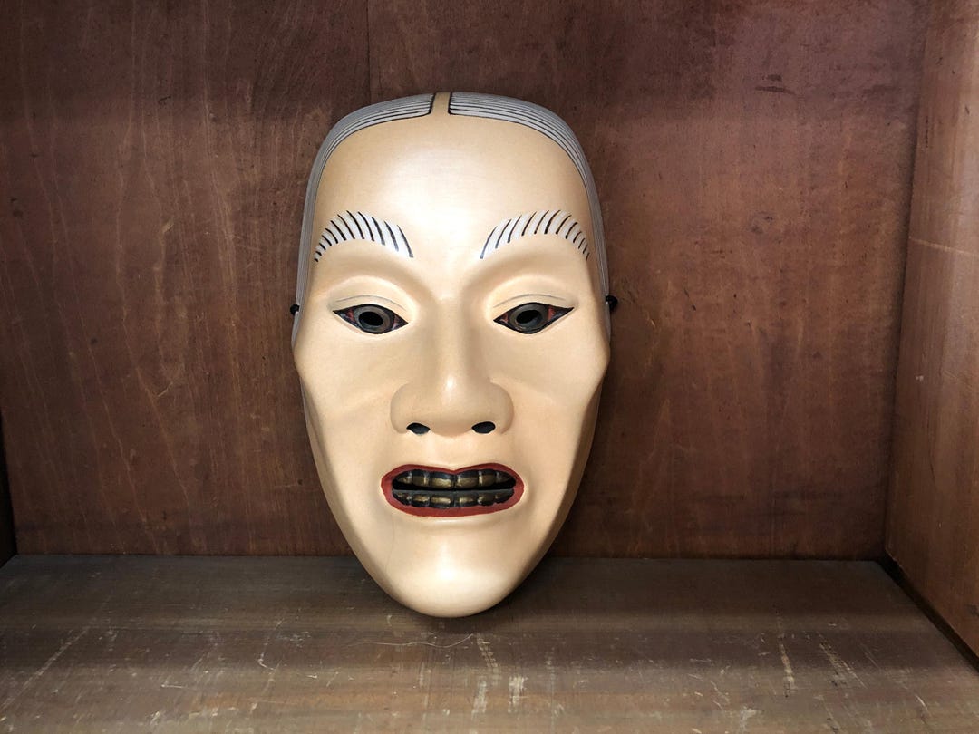 Y2989 能面 木彫り 山姥 山姥 日本 アンティーク 舞踏劇 - Etsy 日本