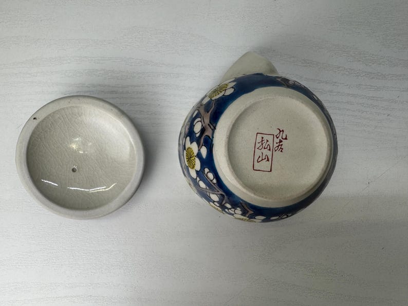 Y9057 KYUSU Kutani-ware Teapot Tea Pot Chawan Cup Set Signed Box Japan ...