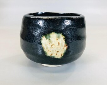 焼〆茶碗 Y5599 茶碗 瀬戸焼 銘入り 箱入り 袋入り 日本 アンティーク 茶道 茶碗