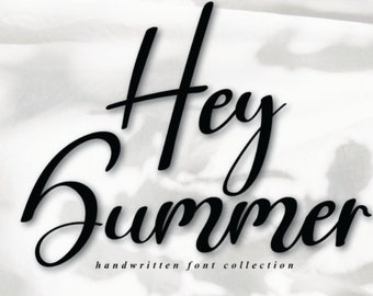 Hey Summer Font, Script Font, Retro Font, Vintage Font, Beautiful Font, Calligraphy Font, Classic Font, Elegant Font, Procreate Font