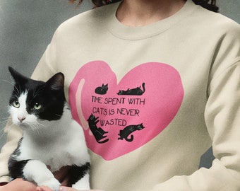 Cats Time Sweatshirt, Cat Lover Gift, Kitty Sweater Cat Sweatshirt, Cat Lover Sweater, Cat Sweatshirt, Cat Mom Gift, Cat Mama Sweatshirt,