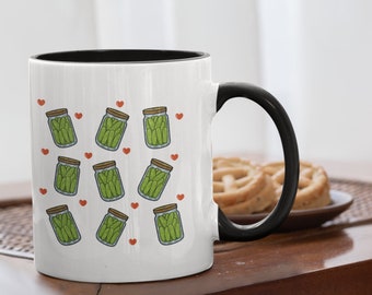 Pickle Lovers Dream Mug - Funny Ceramic Coffee Mug - Dishwasher and Microwave Safe - Pickle jar design cup - tea cup