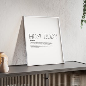 Homebody Poster with Wooden Frame White image 3