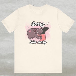 Maglietta con meme Baby Hippo, Top con carino ippopotamo pigmeo, Maglietta con baby ippopotamo pigmeo, Maglietta con grafica di animali divertenti e carini, Maglietta virale Baby Hippo, Maglietta con animali sciocchi
