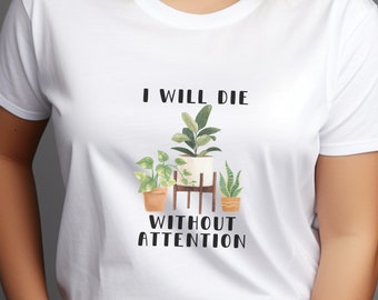 House Plant T-shirt - Houseplants Cotton T-shirt-  Succulents- Plant parent tee - green thumbs fashion