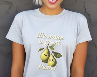 Great Pear Unisex Heavy Cotton Tee -  Pear couple T-shirt - Funny and cute pun shirt