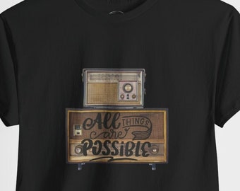 Retro geïnspireerd radio t-shirt - Inspirerend citaat - t-shirt - vintage stijl - retro vibes