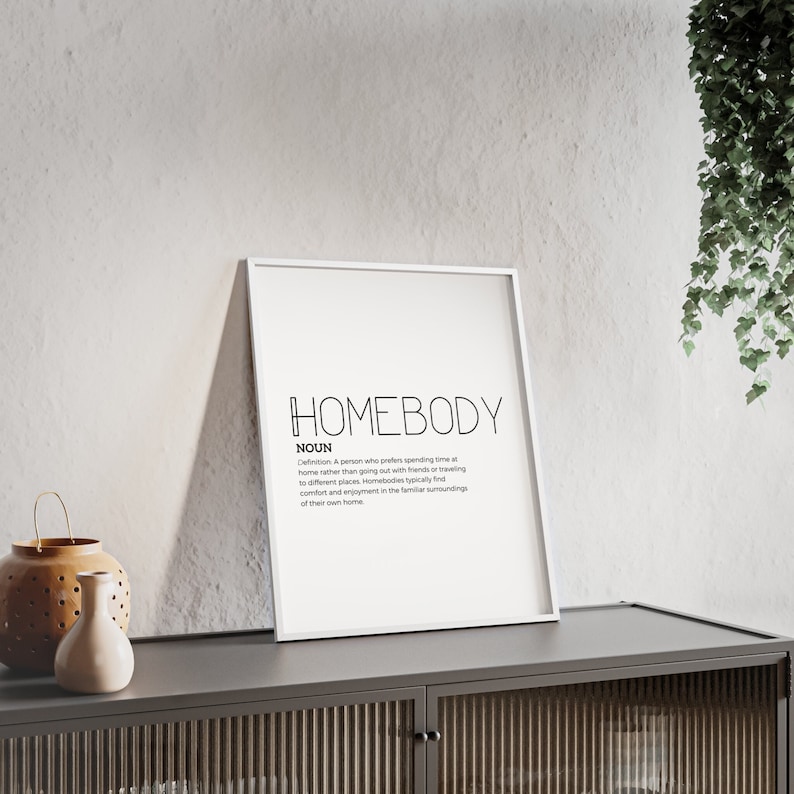 Homebody Poster with Wooden Frame White image 3