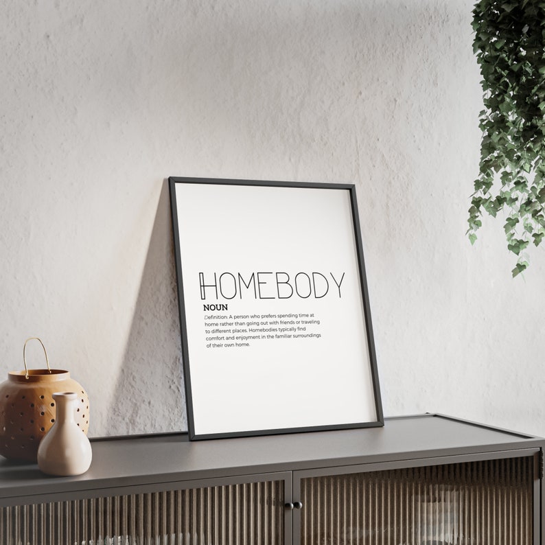 Homebody Poster with Wooden Frame White 画像 9