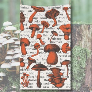 Nature&#39;s bounty Mushroom Kitchen Towel - Fungi design - Nature inspired home decor