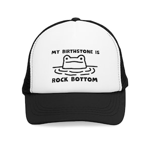 Rockbottom Trucker Cap, Hut Mesh Hat Vintage Stil Snapback Hut einstellbar, Trendy Trucker Mesh Hats, Retro Vintage Style Snapback Hats Mans