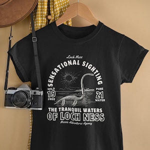 Nessie Shirt tee Loch Ness Monster Gift Loch Ness Monster Shirt, Vintage Style LochNess T-Shirt, Lock Ness Scotland, Vintage Cryptid Shirt,