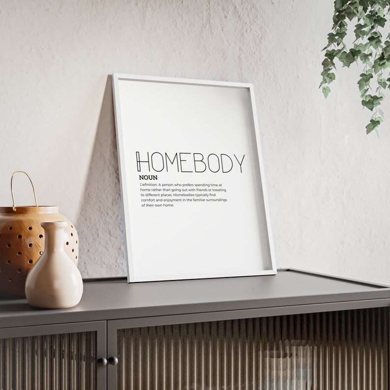Homebody Poster with Wooden Frame White 画像 8