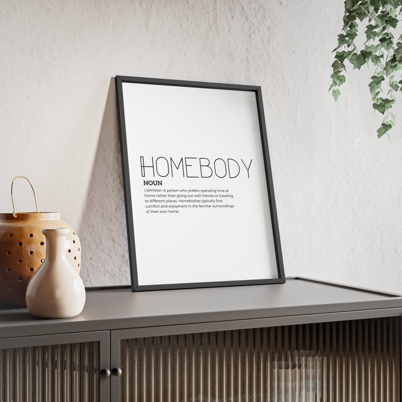 Homebody Poster with Wooden Frame White image 1