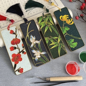 DIY Cloisonne Enamel Art Painting Adult Crafting Kits Gifts - Bookmarks - Noble Plants