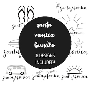 Ensemble de plage de Santa Monica SVG