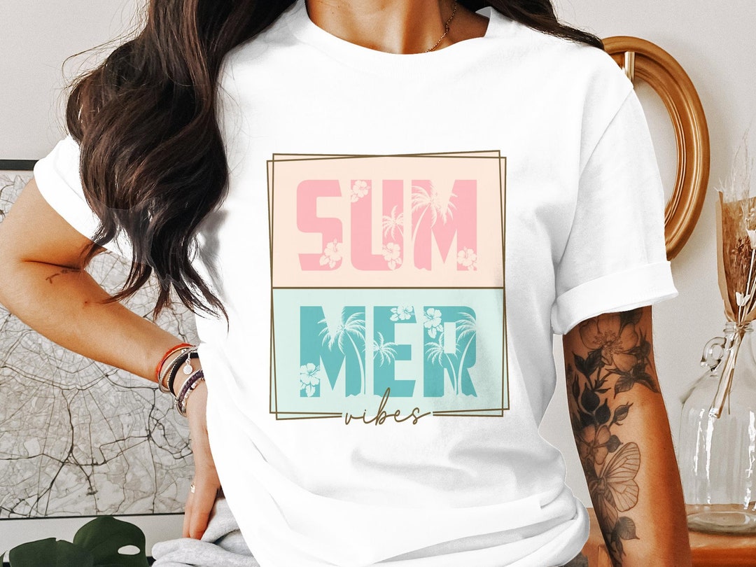 Surf and Palm T-Shirt - Carolina Blue main image 1