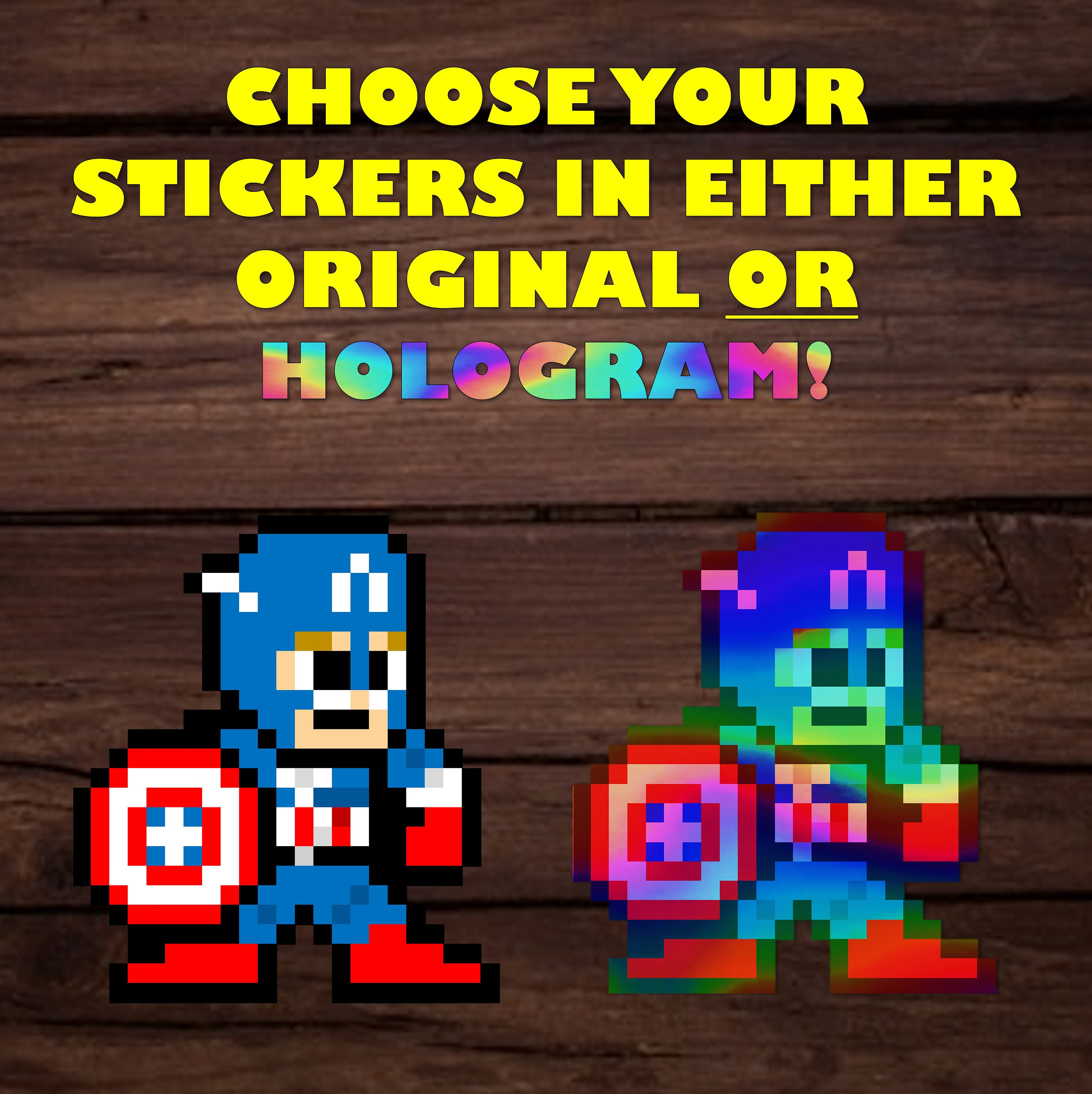 8-bit Retro Comic Stickers: the Seven Comics Set of 7 - Etsy