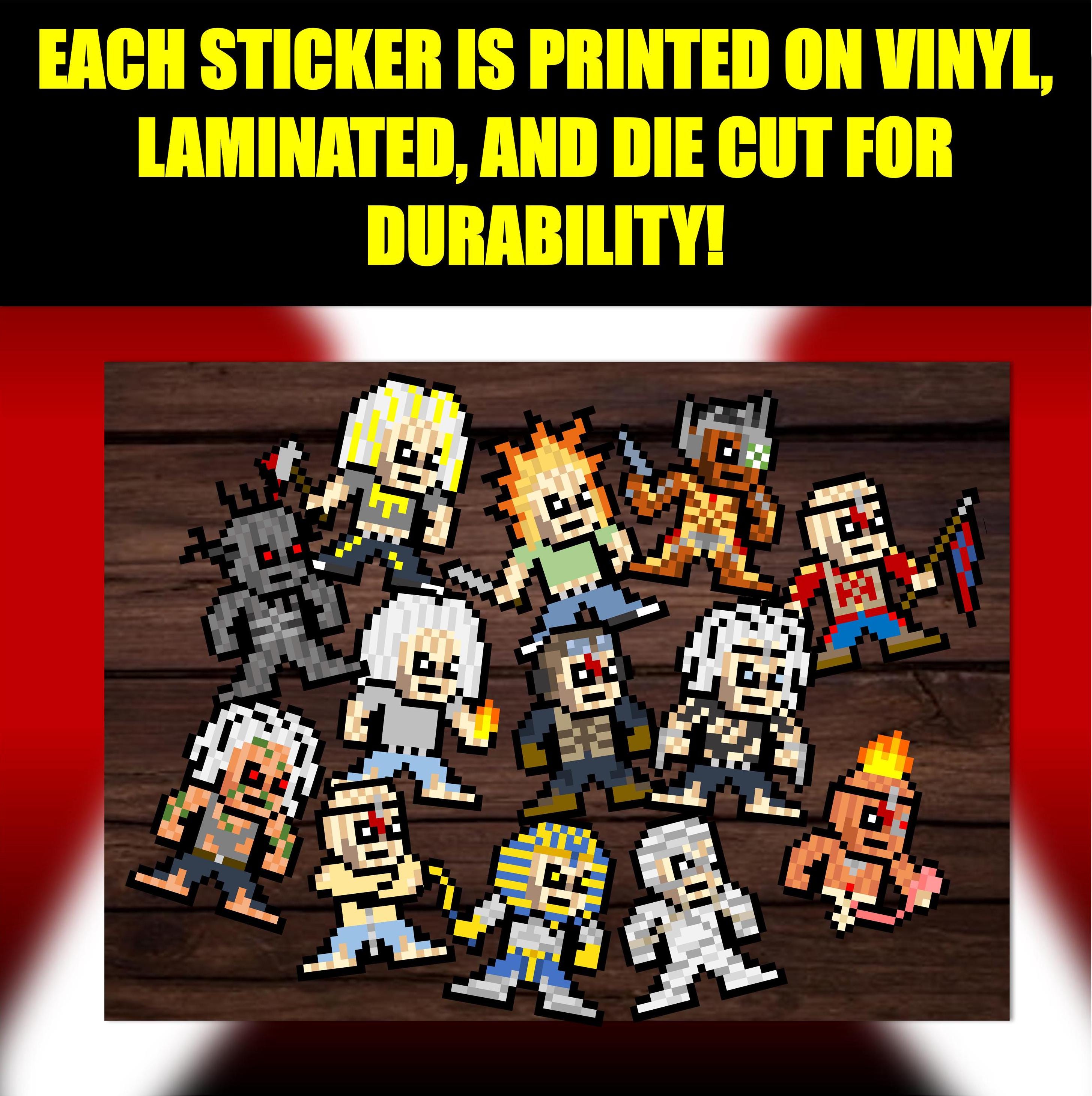 8-bit Retro Rock Band Stickers: Eddie Collection Set of 13 - Etsy